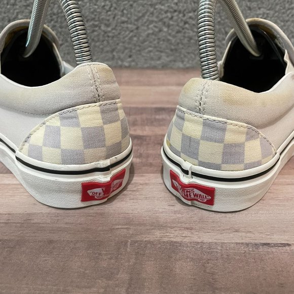 Vans Off The Wall Checked Teal White Sneakers Womens Sz 8.5 Mens Sz 7 SHIPS ASAP - Picture 4 of 8